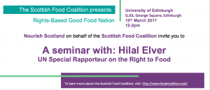 Seminar with UN Special Rapporteur on the Right to Food @ Lecture theatre G.03